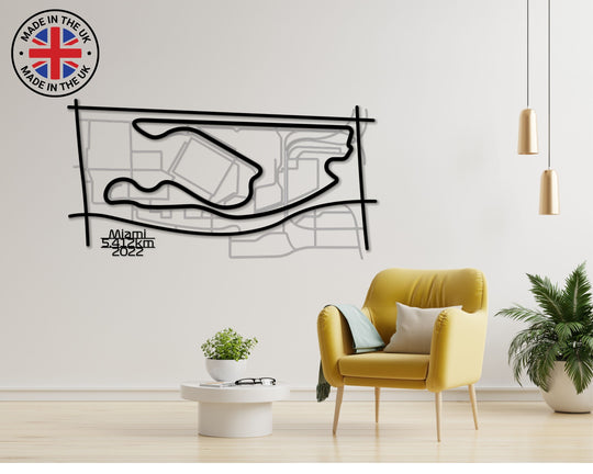 Miami International Autodrome Metal Wall Art