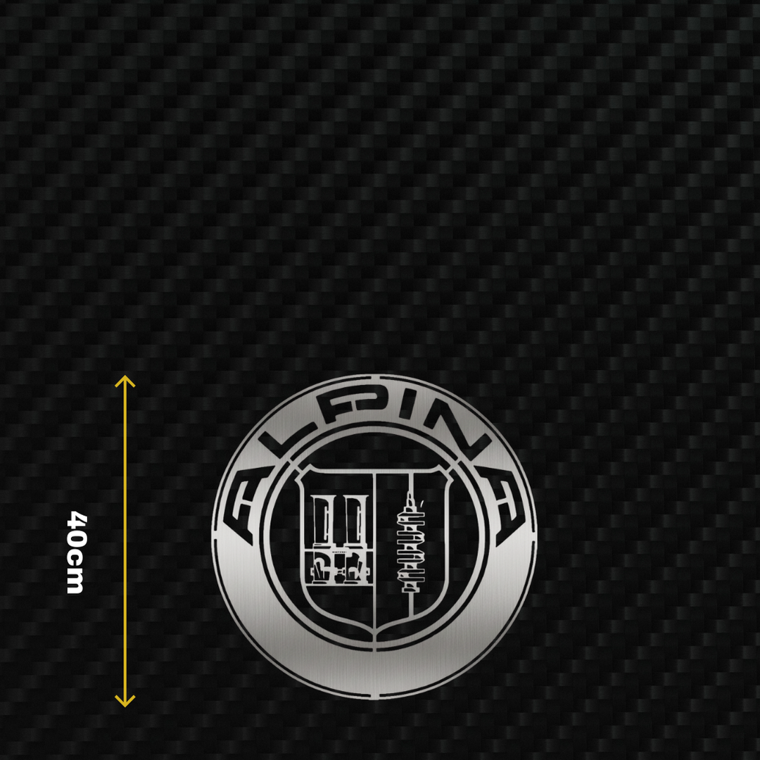 ALPINA Metal Stainless Steel Sign Wall Art