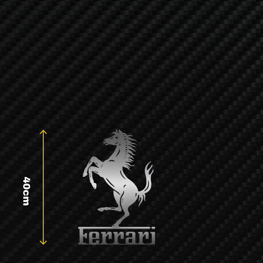 FERRARI Metal Stainless Steel Sign Wall Art