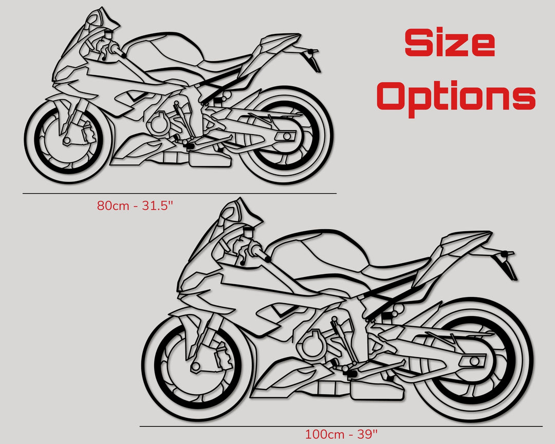 M1000 RR, Detailed Silhouette Metal Wall Art