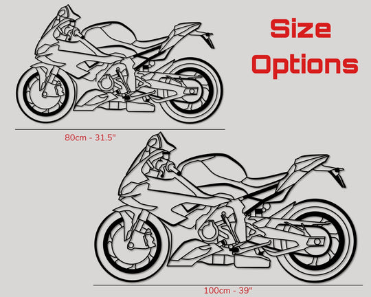 M1000 RR, Detailed Silhouette Metal Wall Art