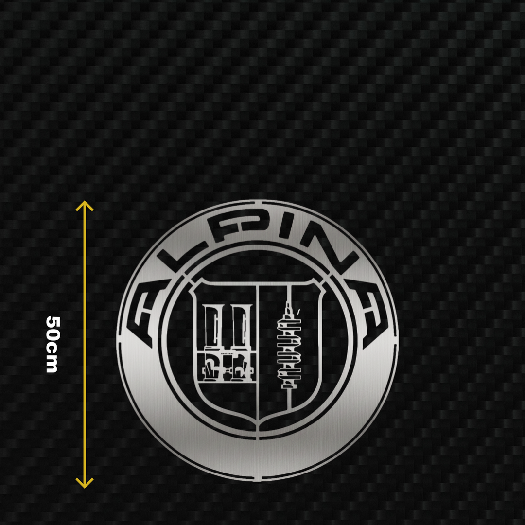 ALPINA Metal Stainless Steel Sign Wall Art