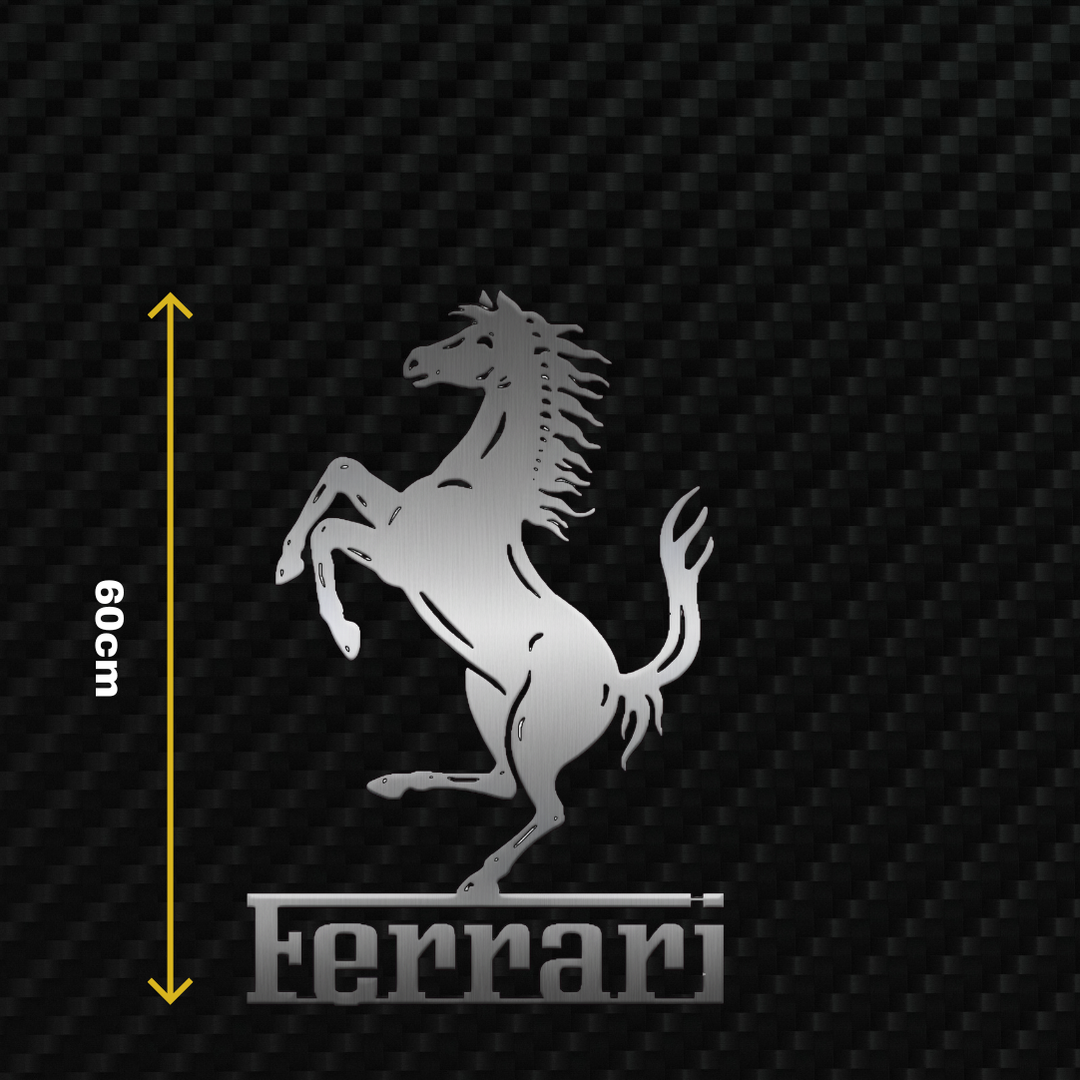 FERRARI Metal Stainless Steel Sign Wall Art