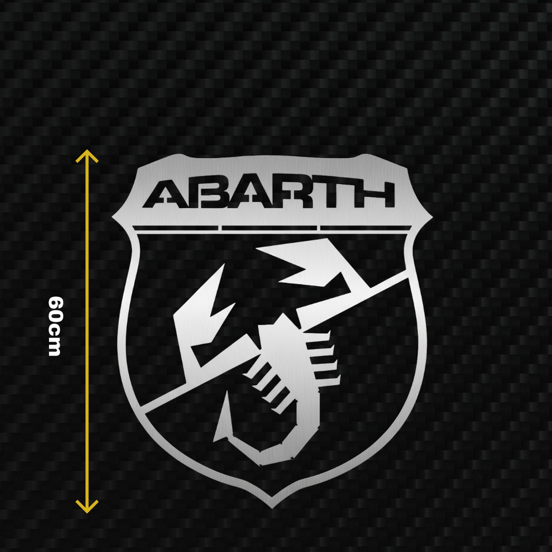 ABARTH Metal Stainless Steel Sign Wall Art