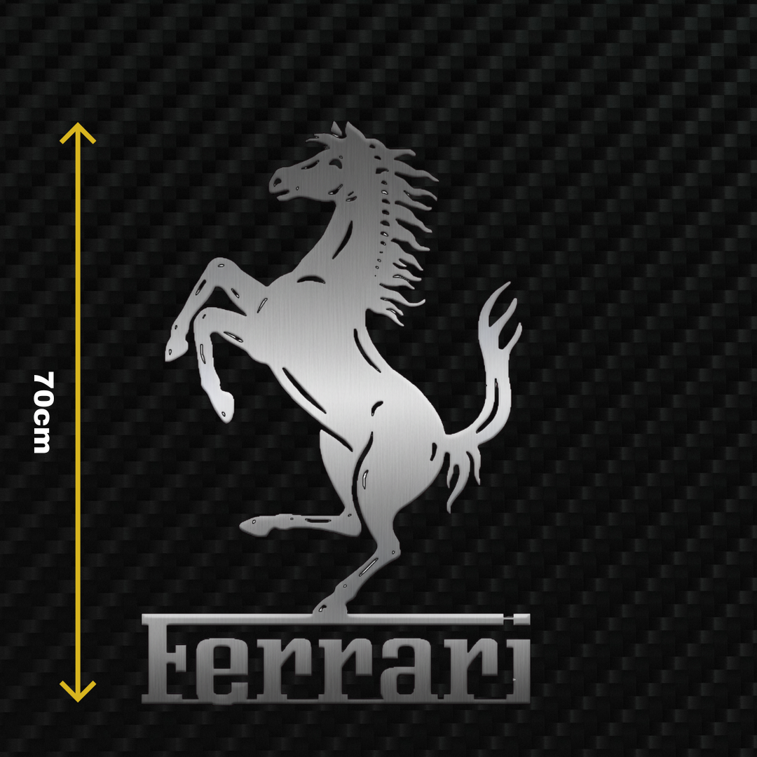 FERRARI Metal Stainless Steel Sign Wall Art