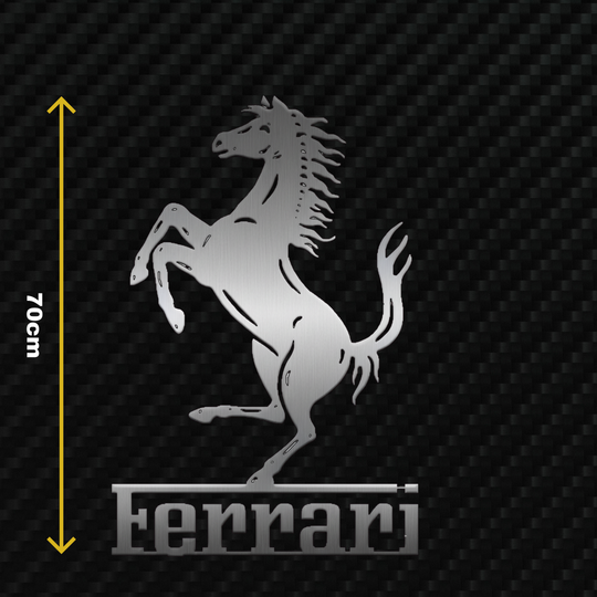 FERRARI Metal Stainless Steel Sign Wall Art