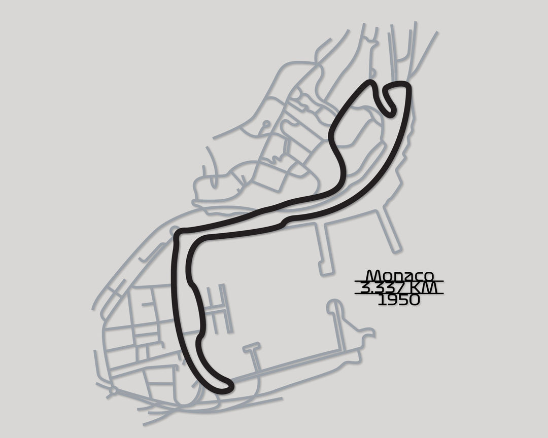 Circuit de Monaco Metal Wall Art
