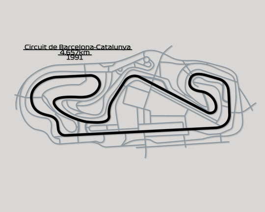Spain,Circuit de Barcelona-Catalunya Detailed multilayered Metal Wall Art