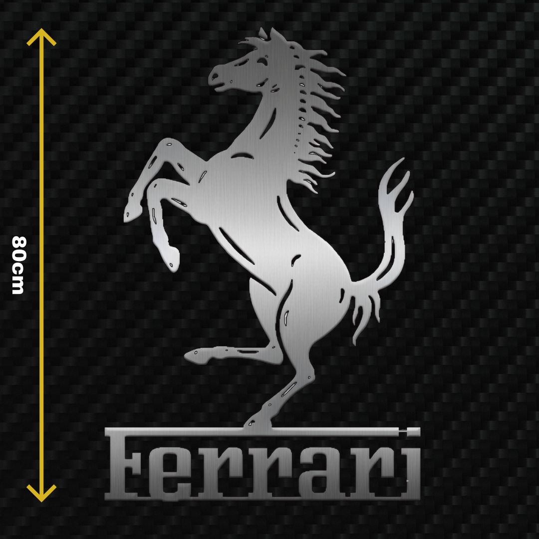FERRARI Metal Stainless Steel Sign Wall Art