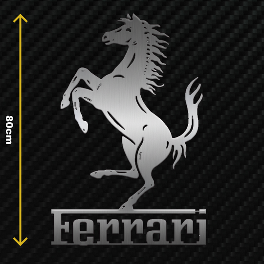 FERRARI Metal Stainless Steel Sign Wall Art