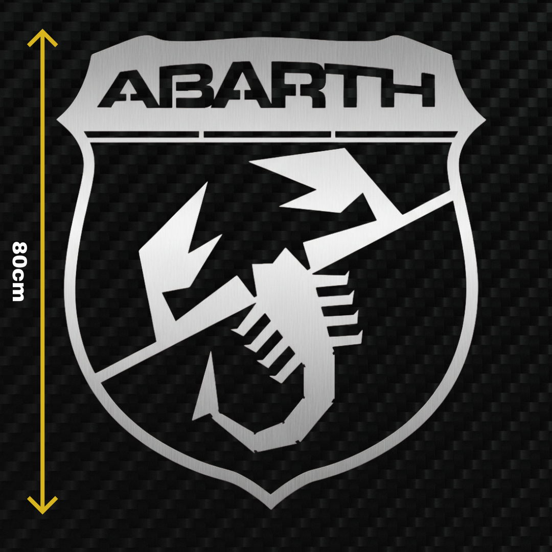 ABARTH Metal Stainless Steel Sign Wall Art
