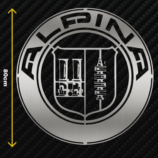 ALPINA Metal Stainless Steel Sign Wall Art