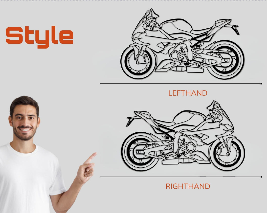 M1000 RR, Detailed Silhouette Metal Wall Art