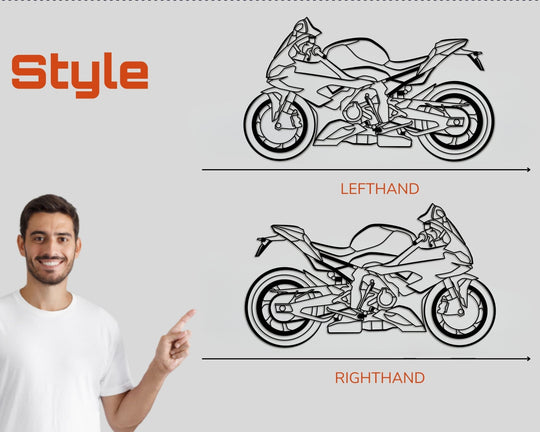 M1000 RR, Detailed Silhouette Metal Wall Art