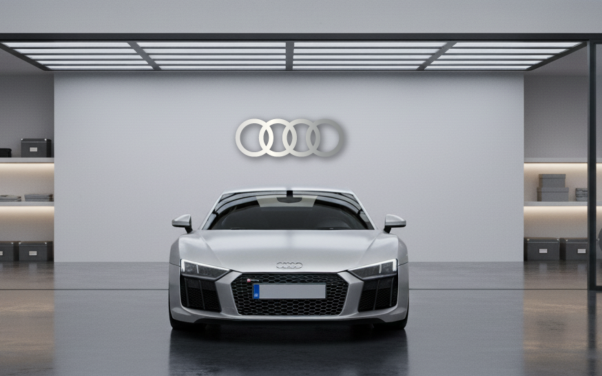 AUDI Metal Stainless Steel Sign Wall Art