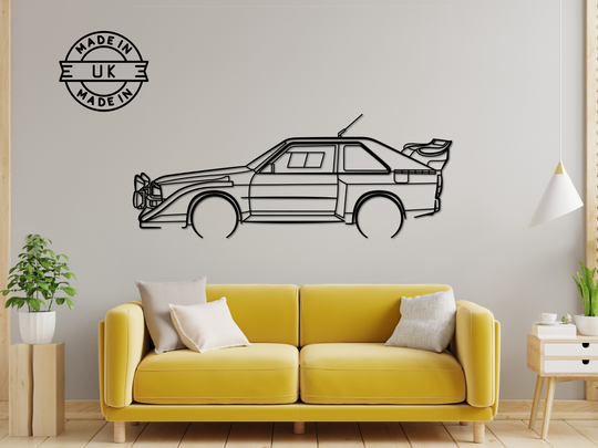UR Sport Quattro S1, Silhouette Metal Wall Art