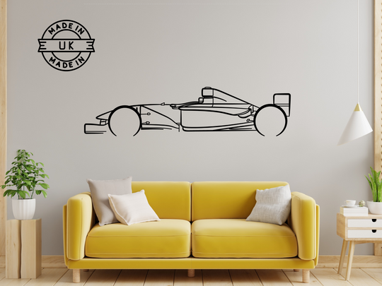 MP4/13, Detailed F1 Silhouette Metal Wall Art