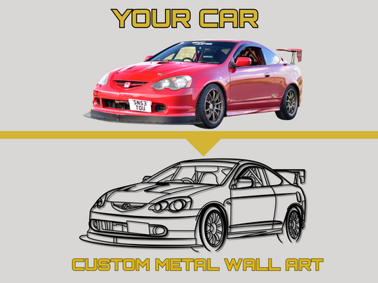 Custom Angled Design - Your Custom Car Silhouette Metal Wall Art