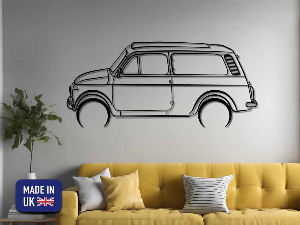 500 Familiare, Detailed Silhouette Metal Wall Art