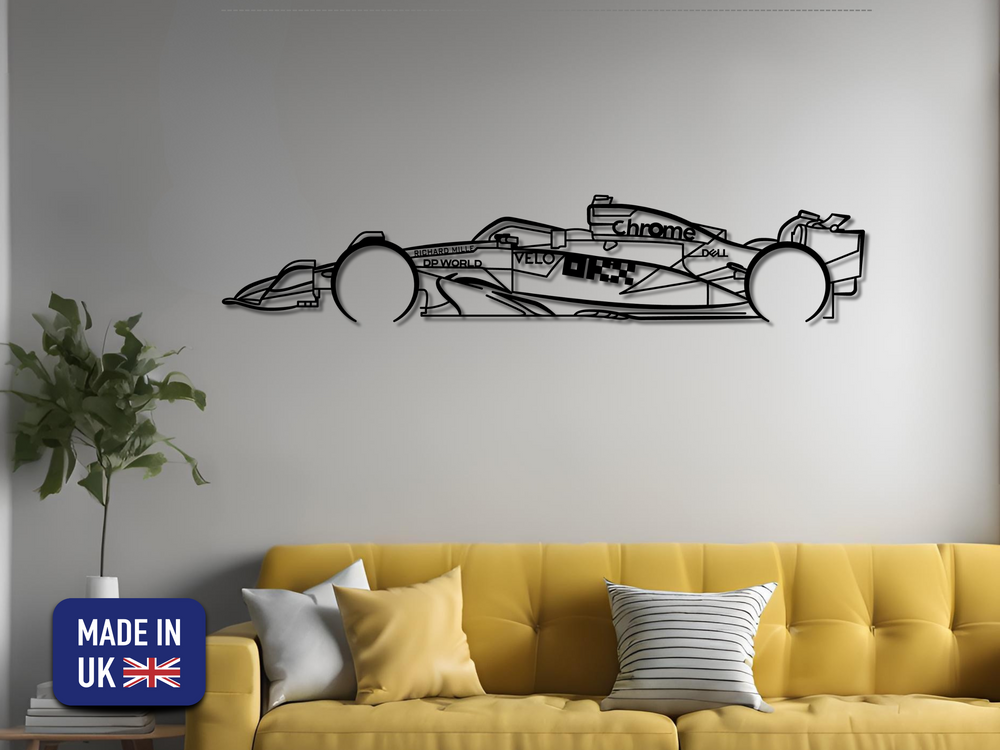 MCL39, Detailed F1 Silhouette Metal Wall Art