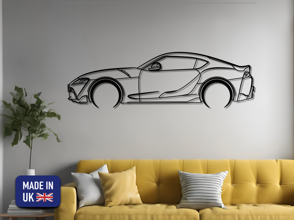 Supra MK5, Detailed Silhouette Metal Wall Art