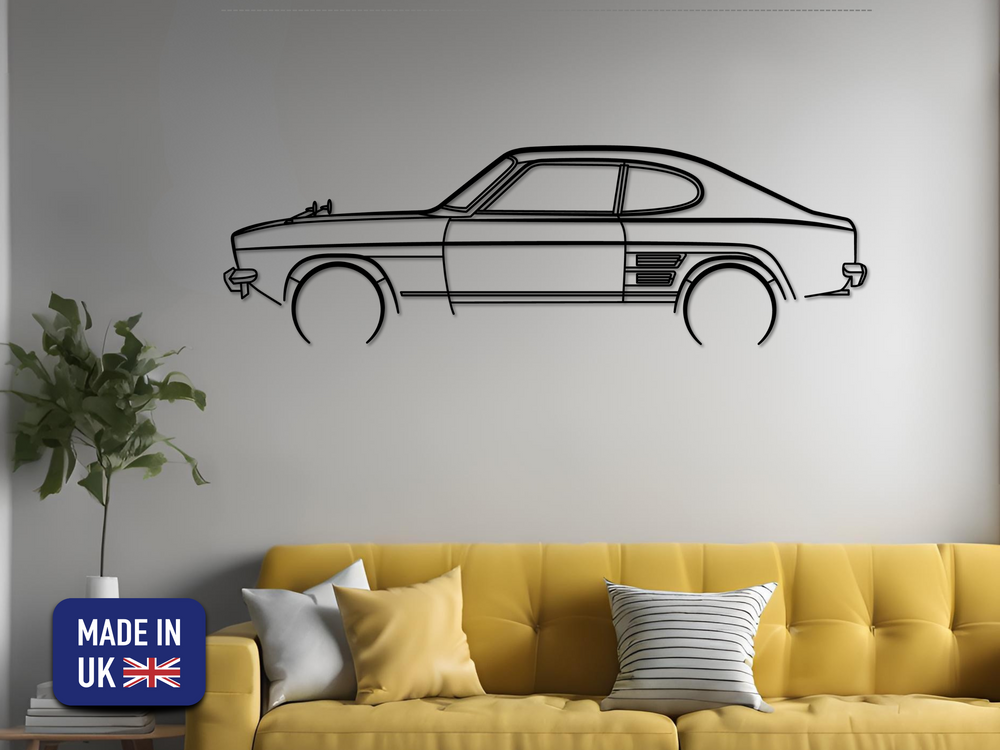 Capri Mk1, Detailed Silhouette Metal Wall Art