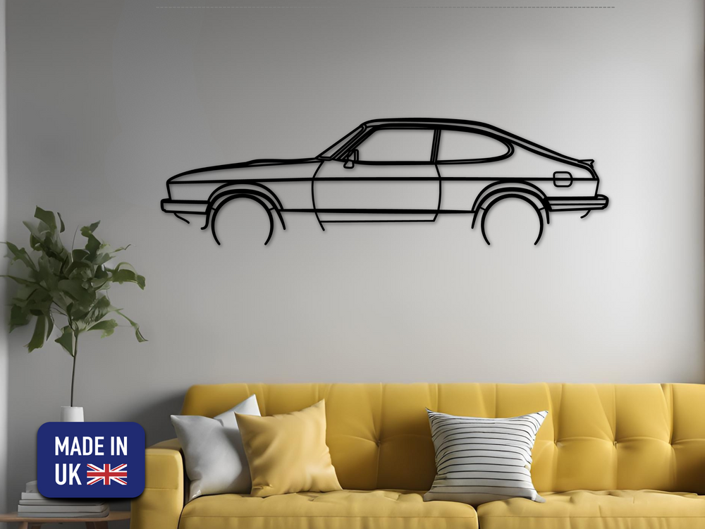 Capri MK3, Detailed Silhouette Metal Wall Art