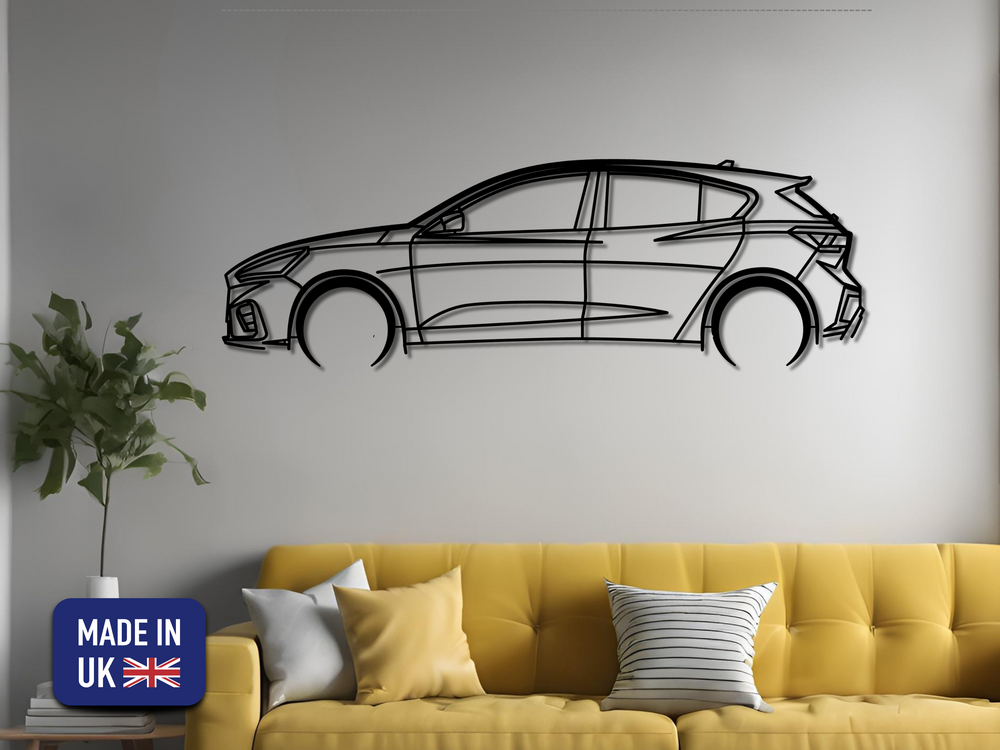 Focus MK4 ST-LINE, Silhouette Metal Wall Art