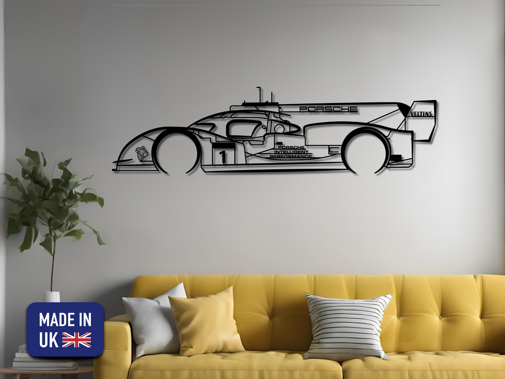 919 Evo, Detailed Silhouette Metal Wall Art