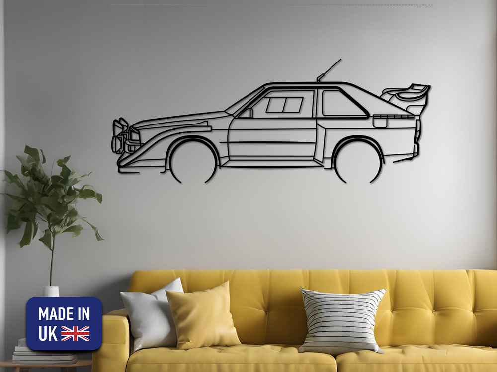UR Sport Quattro S1, Silhouette Metal Wall Art