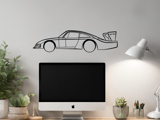 935 Racer, Detailed Silhouette Metal Wall Art