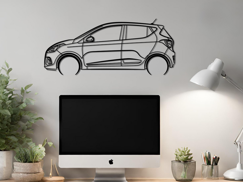 i10 20179-2019, Detailed Silhouette Metal Wall Art