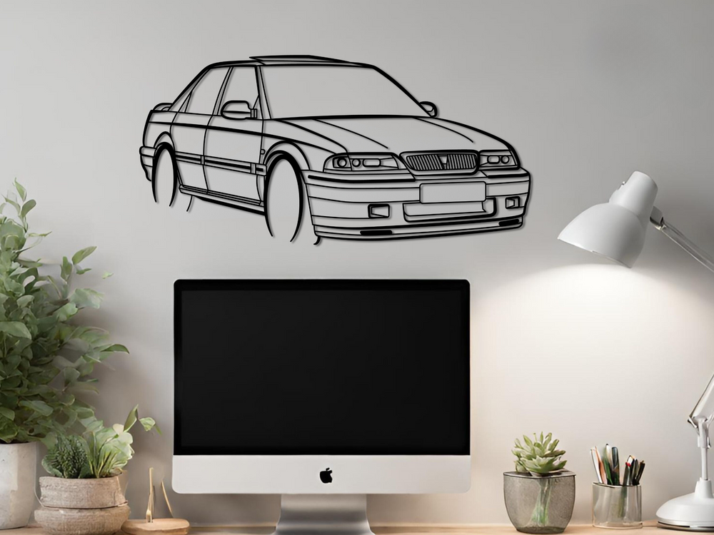 414 Front Angle, Detailed angle Silhouette Metal Wall Art