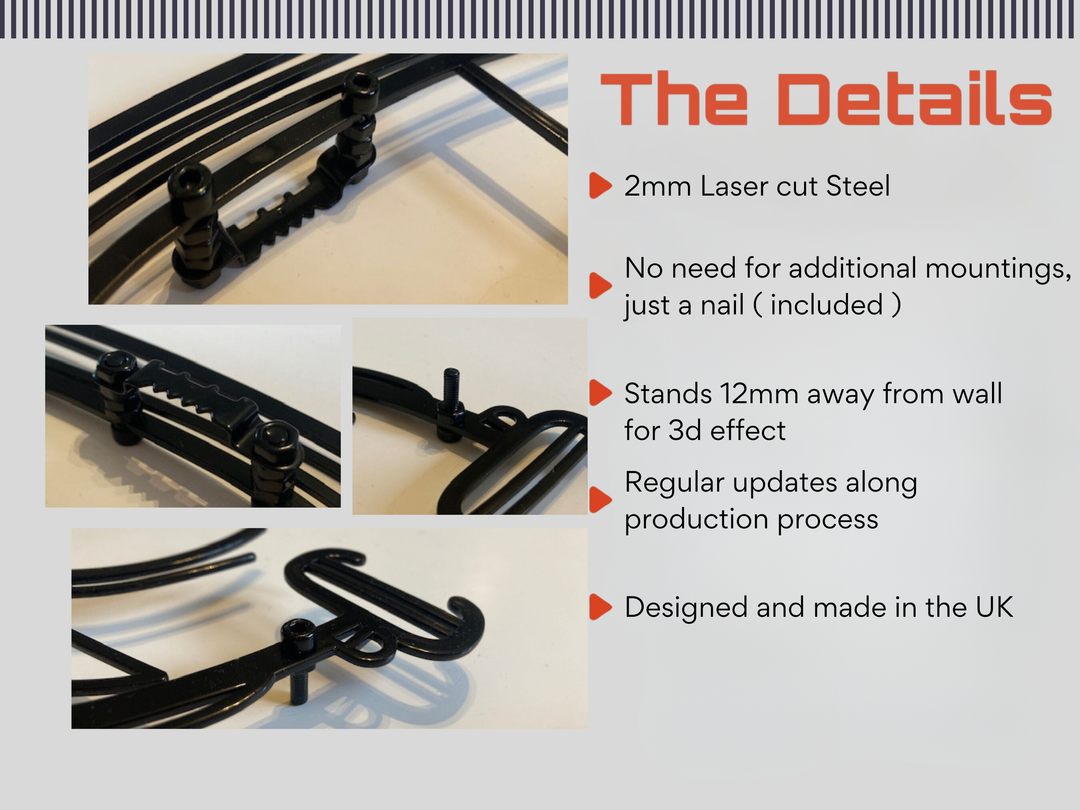 P1, Detailed Silhouette Metal Wall Art