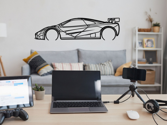 F1 LM, Silhouette Metal Wall Art