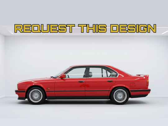 Alpina (E34) B10 BiTurbo - Your Custom Request, Detailed Car Silhouette Metal Wall Art