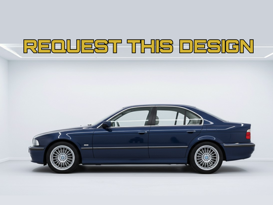 Alpina (E39) B10 M5 - Your Custom Request, Detailed Car Silhouette Metal Wall Art
