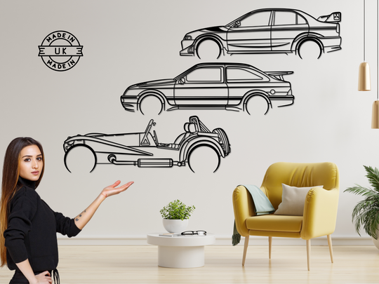 Custom Angled Design - Your Custom Car Silhouette Metal Wall Art