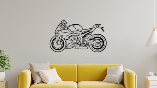 Motorbike Silhouette Wall Art