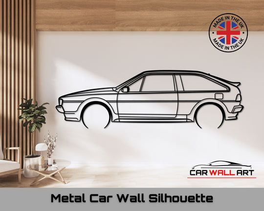 Scirocco Mk2,  Detailed Silhouette Metal Wall Art
