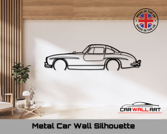 300 SL Gullwing, Silhouette Metal Wall Art