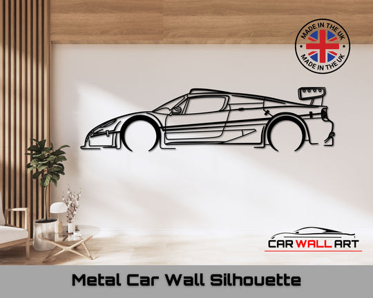 F50 GT, Silhouette Metal Wall Art