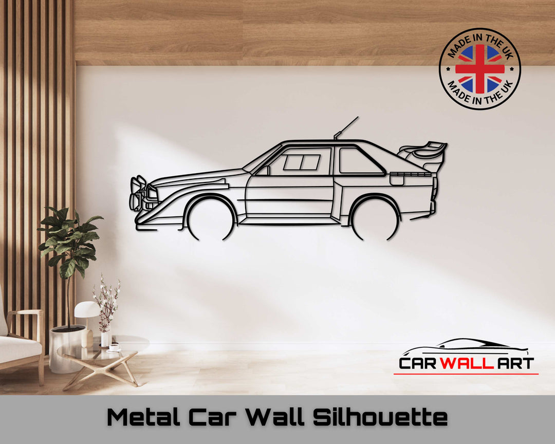 UR Sport Quattro S1, Silhouette Metal Wall Art