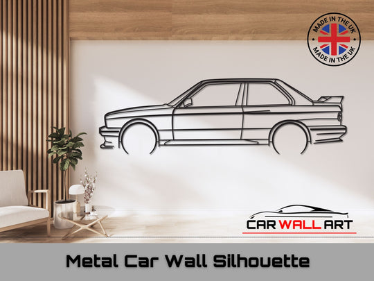 E30 M3, Silhouette Metal Wall Art