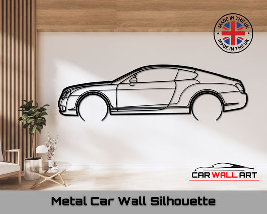 Continental GT,Silhouette Metal Wall Art