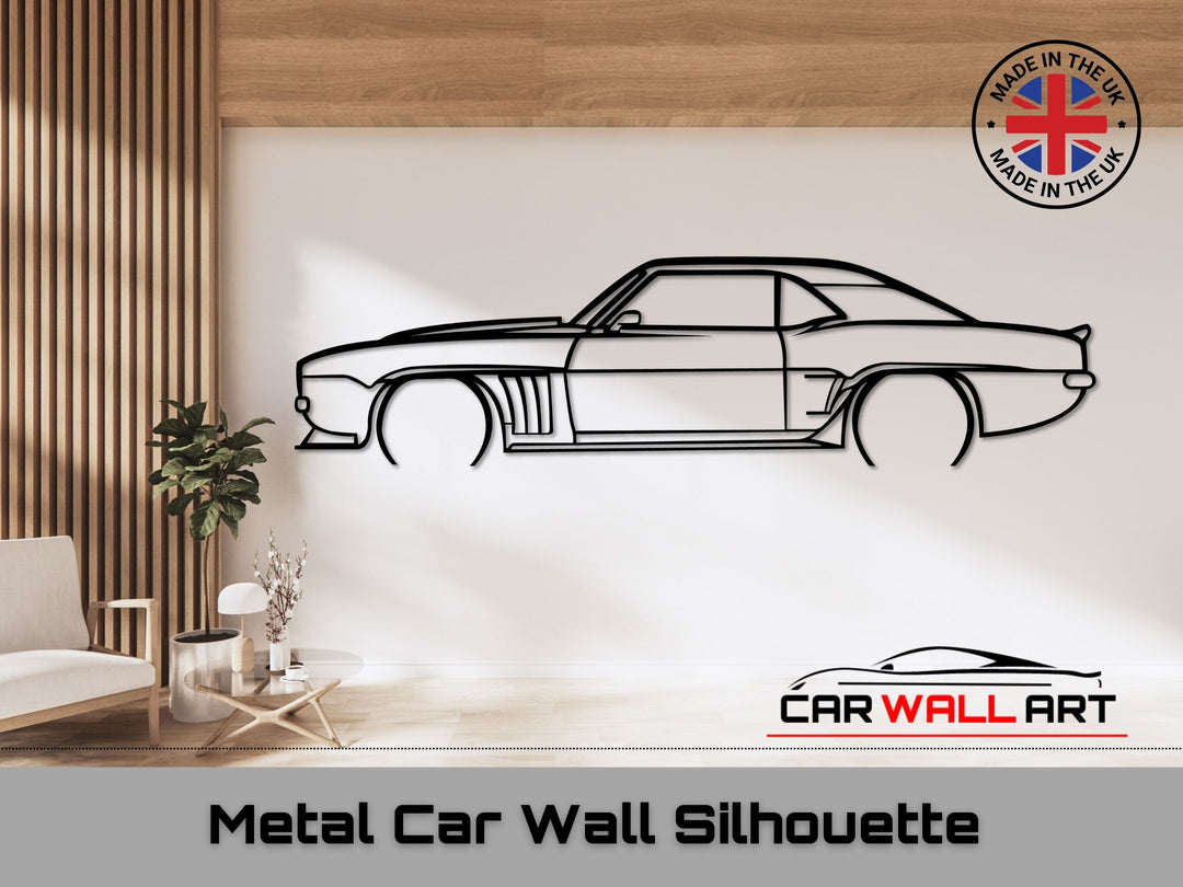 Camaro 69, Silhouette Metal Wall Art
