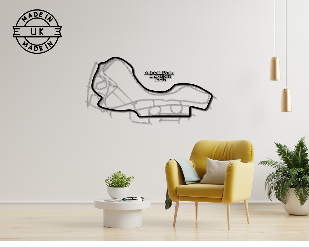 Albert Park Circuit Metal Wall Art