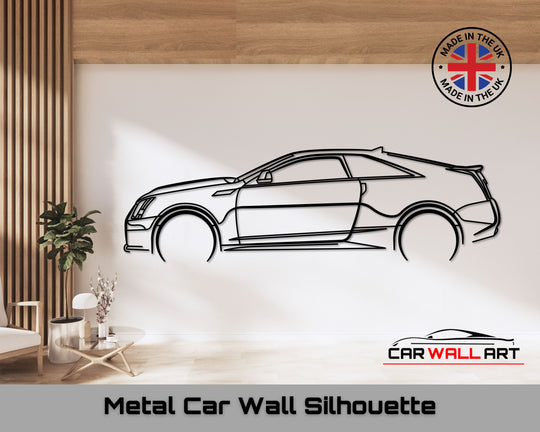 CTS V Coupe, Silhouette Metal Wall Art