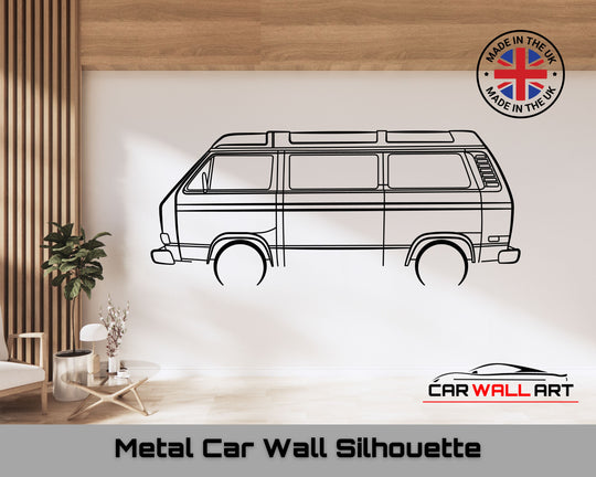 T25 Campervan, Silhouette Metal Wall Art