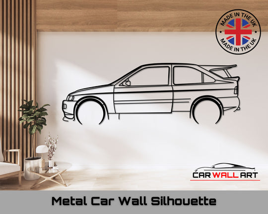 Escort Cosworth, Silhouette Metal Wall Art